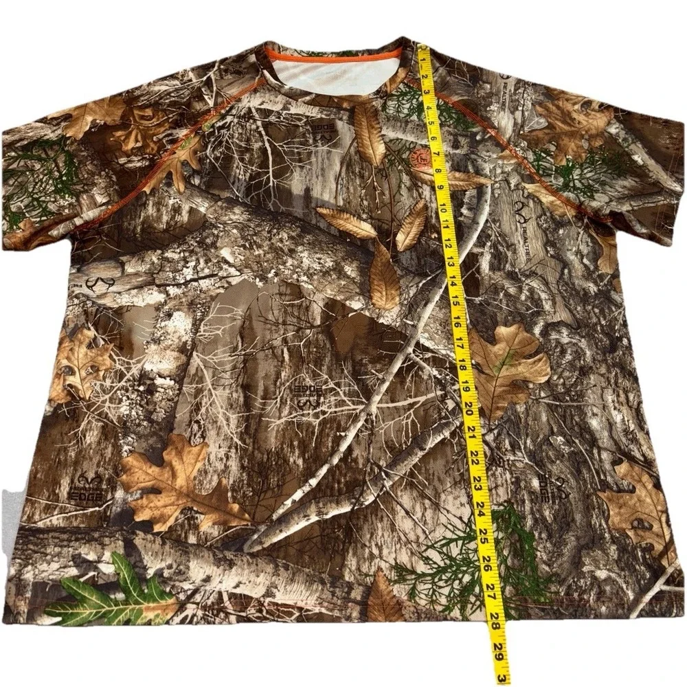 Realtree Edge Mens Short Sleeve Camouflage Polyester Shirt‎ size XL (46-48) EUC